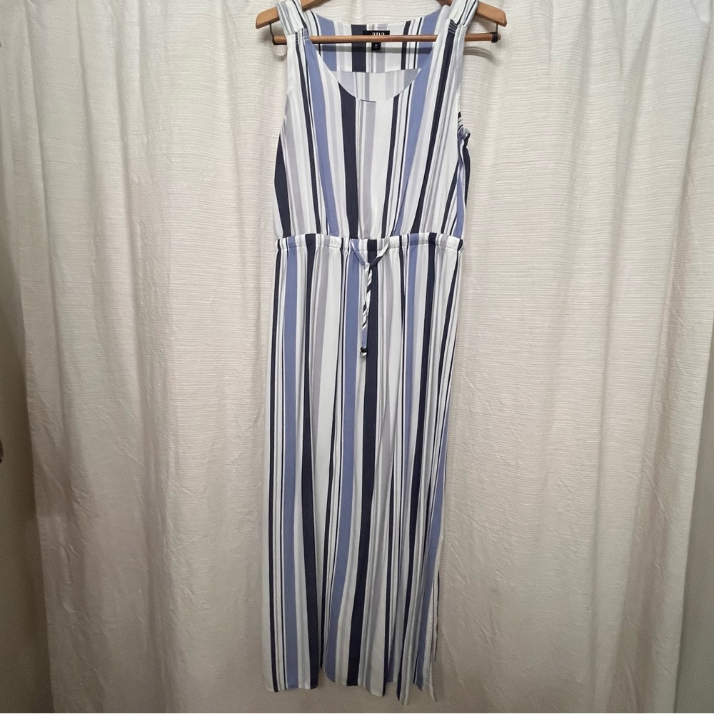 a.n.a Navy and White Striped Dress
